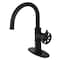 Kingston Brass KSD2230RX Single-Handle Bathroom Faucet with Push Pop-Up, Matte Black KSD2230RX - alternate 1